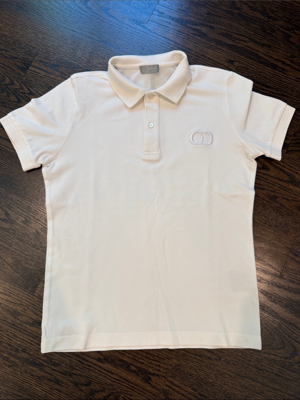 Dior  white  Polo Shirt with Embroidered Logo